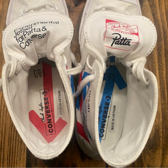 Converse x Patta Chuck 70 Hi White/Fiery Red/Diva Blue A03173C M Sz 8 W 10 - Picture 7 of 9